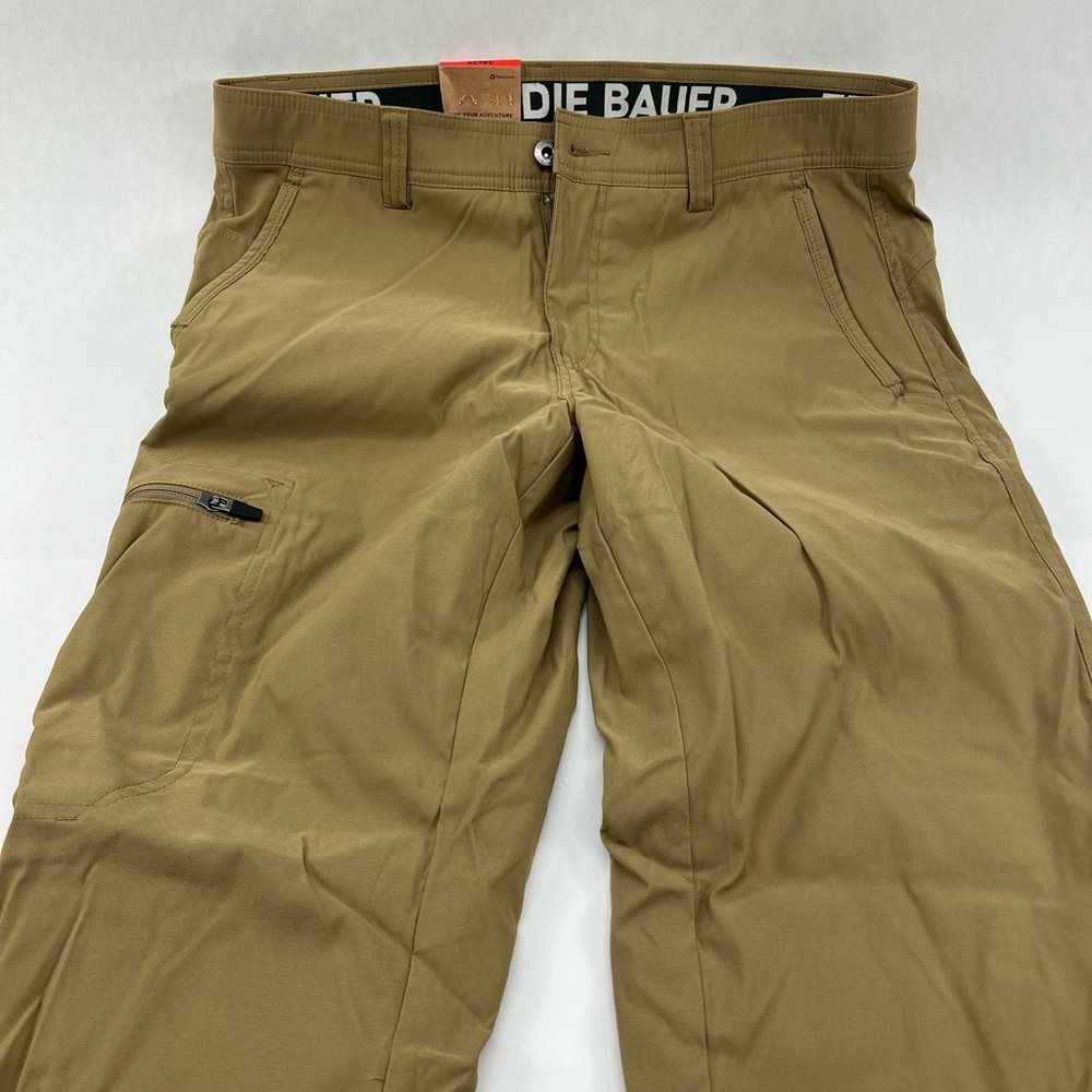 Eddie Bauer Men's Brown Cargo Rainier Fleece Lined Pants